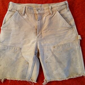 Men's Tan Carhartt Double Knee Work Shorts